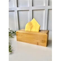 Erkugo Bambu Peçetelik, 23 Cm Masaüstü Peçete Kutusu, Bambu Kağıt Mendil Kutusu Kahverengi 23 X 13 Çok Renkli
