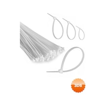 50 Adet Plastik Cırt Kelepçe Kablo Bağı Kablo Düzenleyici - 4.8 X 380 Mm