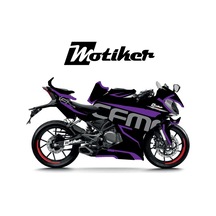 Cfmoto 250sr Mor Desenli Parçalı Kaplama Sticker Etiket Modeli Mor Gri Siyah