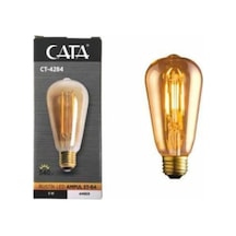 Ct-4284 6w Rustik Led Ampul E27 Duy Amber-turuncu Işık, Kta045 Standart