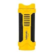 Lubinski Cigar Sehpa Kapaklı Delicili Tek Torch Puro Çakmağı Sarı Lb-152