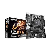 Gigabyte A520m-k-v2 Ddr4 5100mhz Pci-e Gen3 M.2 Usb 3.2 Vga Hdmi Matx Am4 Anakart