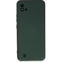 Newface Realme C11 2021 Kılıf Nano İçi Kadife Silikon - Koyu Yeşil