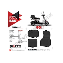Motosiklet Pizza/Servis Çantası Siyah 90 Litre N11.1495