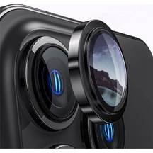 Nettech Apple Uyumlu iPhone 13 Pro Safir Lens Kamera Cam Koruyucu - Siyah