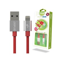 Jopus  JO-DK3 1.2 MT Stylish Cloth Data Kablosu Kırmızı