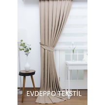 Taç Soft Sütlü Kahve Fon Perde Sütlü Kahverengi