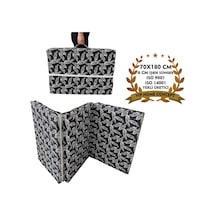 Katlanır Yatak Yer Yatağı Sünger Yatak 70x180x6cm Siyah Tüy Fermuarlı