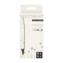 Sketch & Art Çift Taraflı Markers 6 Renk Graphics