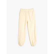 Koton Basic Jogger Eşofman Altı Beli Lastikli Ekru 5wkg40096ak Ekru