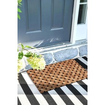 Hasır Baskılı Kapı Önü Paspası Dekoratif Kapı Paspası Dış Mekân Paspas Ev İçi Paspası 45x70cm Çok Renkli