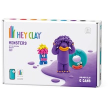 Hey Clay Hava İle Kuruyan Kil 6'lı Kutu - Monsters Hipster, Bigwig, Donut