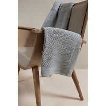 Miel Gri Kenarı Ponponlu Tek Kişilik Battaniye 160x220 37106 Gri