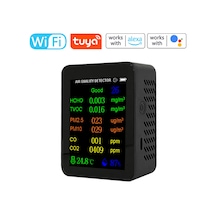 Taşınabilir Hava Kalitesi Ölçer 9in1 Pm2.5 Pm10 Co Siyah