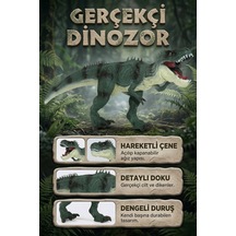 Gerçekçi Dinozor Figürü - Hareketli Çeneli, Detaylı Dokulu Büyük Boy Oyuncak 27 Cm