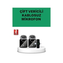 Northcity Çiftli Kablosuz Yaka Mikrofon Seti - Canlı Yayın Ve Podcast İçin 2in1 Çözüm
