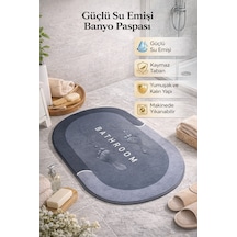 Buççin Online Mağaza Ultra Hızlı Su Emici Diatomit Banyo Paspası Kaymaz & Hijyenik Kauçuk Orta 6 - 12 Mm Gri Çok Renkli