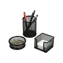 Temat 1000 Siyah Kalemlik / Ataş / Kağıtlık Set