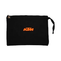 KTM Motorcycle Orange logo Siyah Clutch Cüzdan / El Çantası Siyah