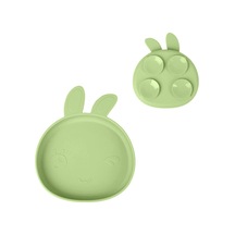 Jianfan Bebek Silikon Mama Tabağı Kendiliğinden Beslenme Eğitimi Vakumlu Kase Yeşil