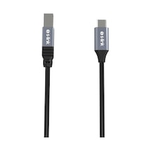 S-link Sl-u2004 Type-c To Usb-b Yazıcı Kablosu, 1.5 Metre Usb C Metal Başlıklı Siyah Printer Kablo, Usb-c Laptop Ma Diğer