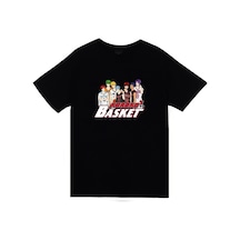 Stoned&Fame Kuroko No Basket Anime Baskılı Unisex %100 Pamuk Siyah T-shirt SIYAH