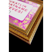 Avukatlık Ruhsatname Çerçevesi - 33x48 - Hakiki Camlı Gold Varak