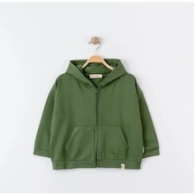 Tiffany Hırka Kapüşonlu Oversize Theme Haki-10874 Haki