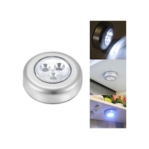 Kablosuz Spot Pilli Dokunmatik Led Lamba 3 Ledli Dolap Lambası(258264208)