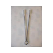 Klasik Metal Mangal Maşası 32 Cm-27 Cm Uzun-kısa Boy Çelik Yemek Barbekü Izgara Kömür Köz 32 Cm - 1 Adet