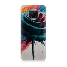 Xiaomi Mi 10t Lite Uyumlu Siyah Gül Rüyası Desenli Silikon Kılıf Çok Renkli