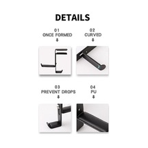 Fastbuy Kırmızı Metal Kulaklık Tutucu: Açılı, Kayma Azaltıcı, Masa Üstü Klemeli, Pu Yastıklı, Tek Bütünlük, Hızlı Montaj