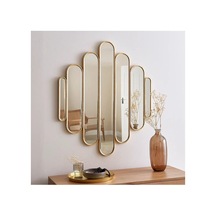 Tr 73x80 Konsol Aynası/lüks Ayna/dekor Aynası/salon Aynası/çerçeveli Duvar Aynası Gold 70 X 80 Diğer