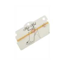 Roz - 288 - Renkli Deniz Kabuğu Boncuk - Shopgpt - Halhal Sarı
