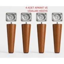 Turkıshrug Kıngdom 4'lü Ahşap Konik Ayak 30 Cmgürgen Koltuk Ayağı Baza Ayağı Tv Ünitesi Ayağı Mobilya Ayağı Koltuk Ayağı Kırmızı