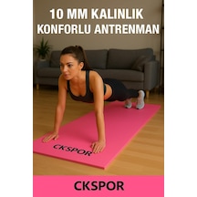 Tr 10 Mm Pilates Yoga Minderi, Spor Egzersiz Matı, Pembe, 180x60 Cm Diğer