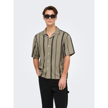 Only & Sons Onsstepan Loose Fıt 006 Shırt Erkek Gray Gömlek - 22033631 Gray