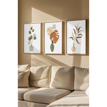 Artavessa Gerçek Ahşap Çerçeveli 3 Parça 3D Poster Tablo Seti - 3DARTSOHOSET94 15 x 20 15 x 20