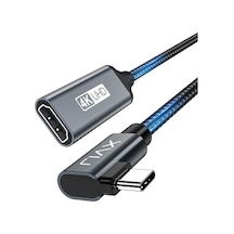 Usb-c To Hdmı Adaptör 4k 30hz Type-c Görüntü Aktarıcı İphone İle Uyumlu, Macbook İle Uyumlu, Laptop, Tablet Uyumlu Dayanıklı Örgü Kablo Tak & Çalıştır Otgth