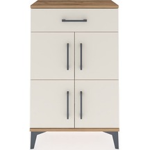 Arges Komodin Tek Raflı Tek Çekmeceli 4 Kapaklı 60x30x96 Çam-... Çam