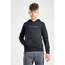 Tshirthane Tetris Code Baskılı Unisex Çocuk Kapüşonlu Siyah Sweatshirt Siyah
