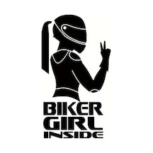 Bıker Gırl Arka Cam Sticker 10 X 17 Cm