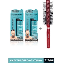 Fontenay Saç Şekillendirici Pudra Toz Wax Mat Effect Mavı 20gr X2 + 1016 Tarak'ı 3'lü Set