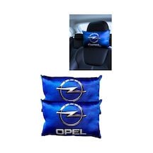 Opel Logolu Mavi Araç Seyahat Boyun Yastığı 2 Li Set Konforlu & Şık Tasarım Mavi