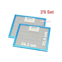 Vestel Uyumlu Ad 6001 X İnox Davlumbaz Alüminyum Filtre - 2'li Set - 26,2x25,3 Cm