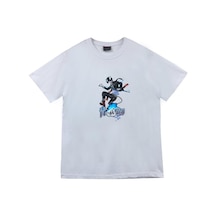 Ao No Exorcist Anime Baskılı Unisex %100 Pamuk Beyaz T-shirt Beyaz