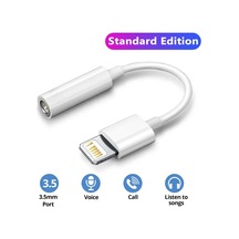 Kulaklık Adaptörü İphone Uyumlu 14 13 12 11 Pro Aux Ses Dağıtıcı Kablosu 3.5m For İphone Uyumlu Standard