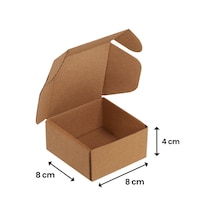 Packanya 8 x 8 x 4 - 100 Adet Kilitli E Ticaret Karton Kargo Kutusu