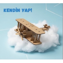 Kendin Yap Ahşap Maket Uçak Hobi Seti