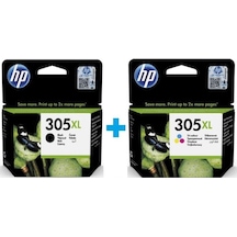 HP 305Xl Siyah Ve Renkli 2'Li Set Kartuş 4120
